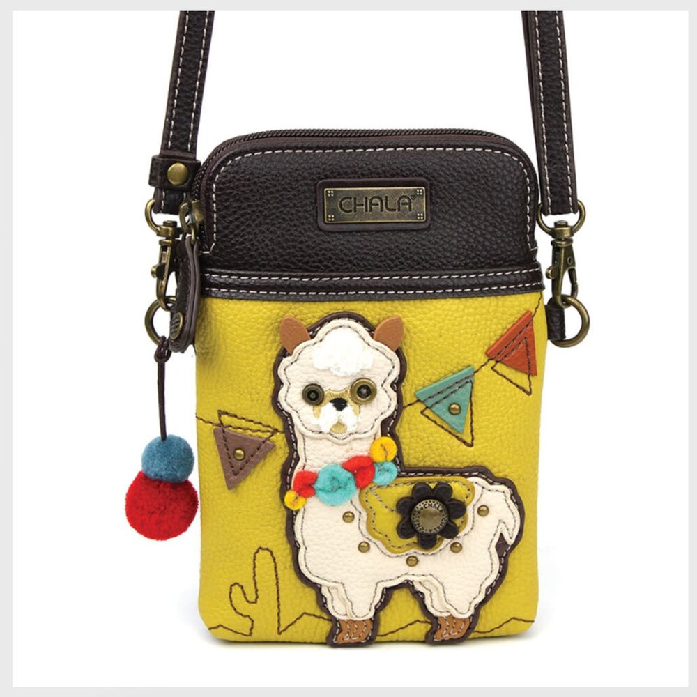 Cell Phone Crossbody | Llama | Mustard | CHALA